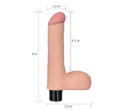 Realistyczny wibrator penis z jadrami 17 cm